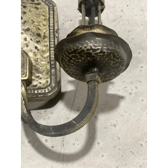 Antique Tudor 2 Light Wall Sconce Hanmered Gothic Style for repair